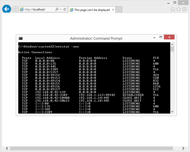 Netstat PID 4