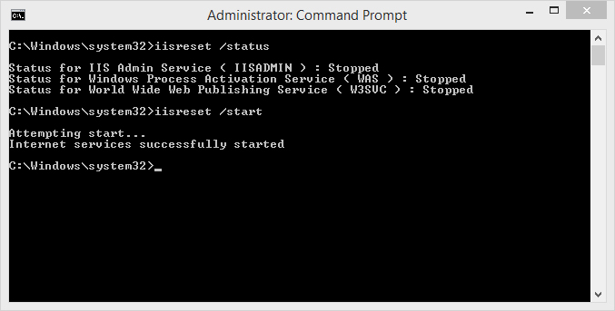 IIS Services Start