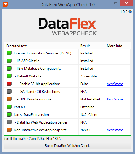 DataFlex WebApp Check