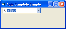 AutoComplete Example