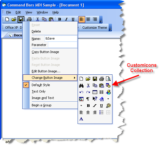 Change Button Image Popup