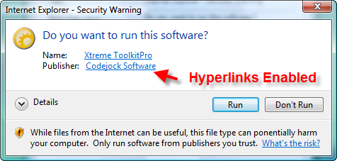 Hyperlinks Enabled