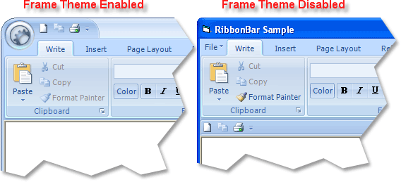 Themed Window Frame Example