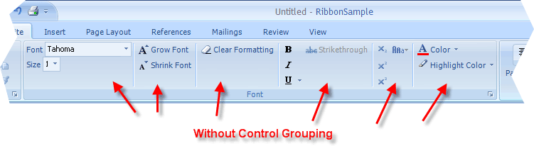 No Control Grouping