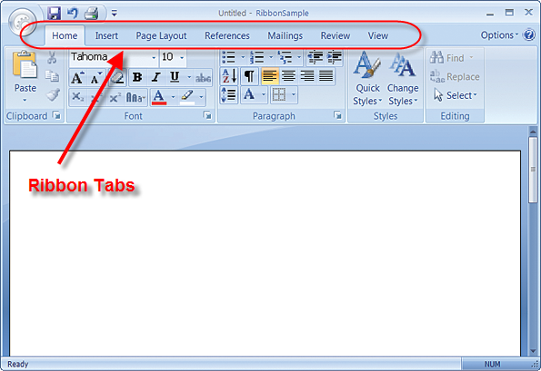 Ribbon Tabs