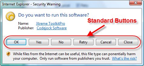 Common Buttons Dialog