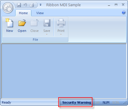 Status Bar Example
