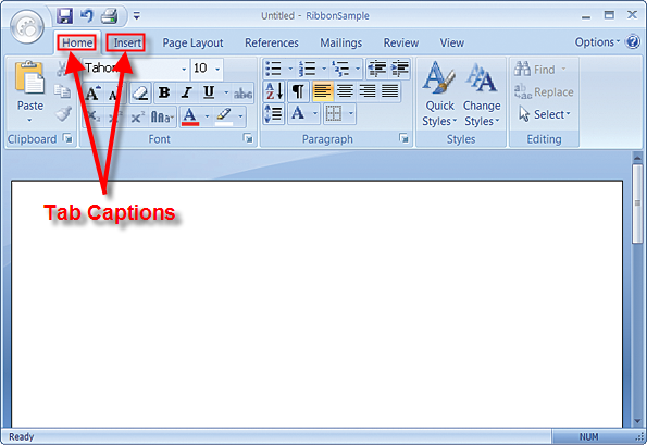 Tab Captions