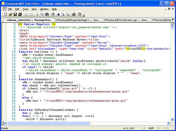 Syntax Colorization