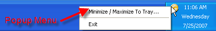 Popup Menu