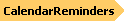 CalendarReminders Object Model