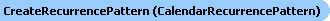 Create Recurrence Pattern