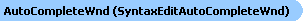 Auto Complete Window