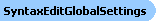 SyntaxEditGlobalSettings Object Model