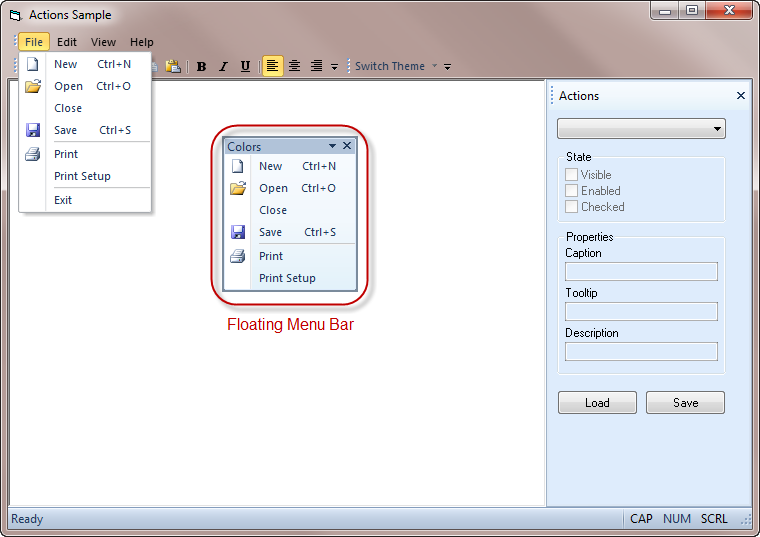 Floating Menu Bar