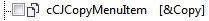 Copy Menu Item Subclass