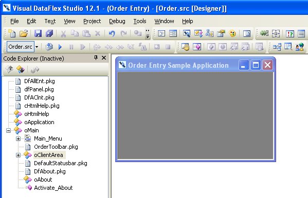 Order Entry Visual Designer