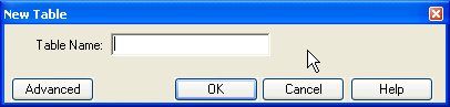Database Builder New Table Defaults