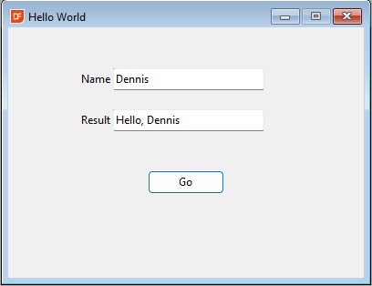 HelloWorld result
