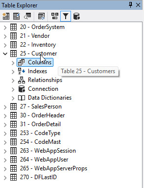 Table Explorer