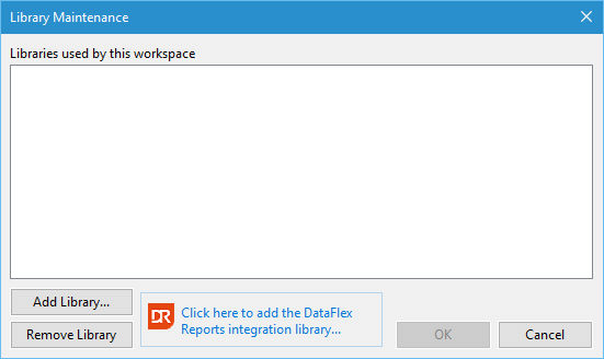library maintenance dialog