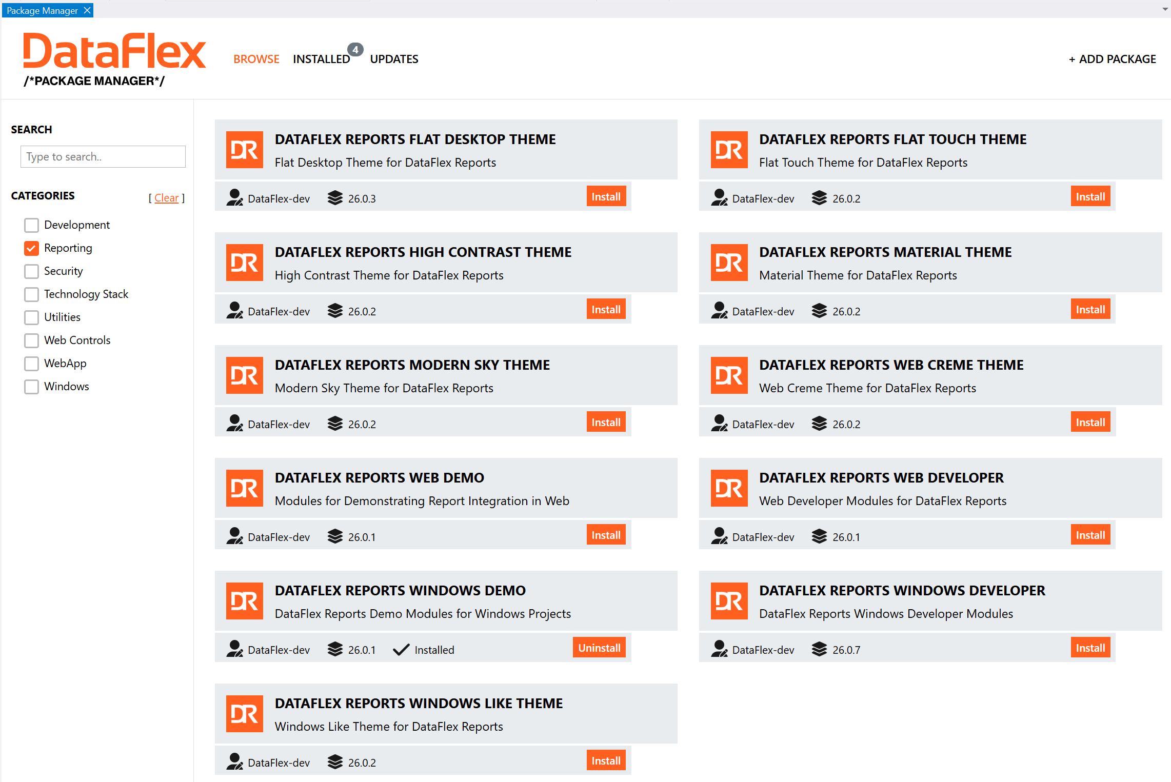 package manager in studio