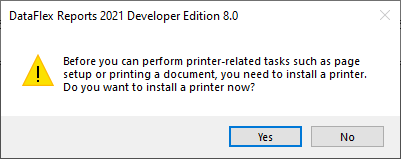 No Printer Available