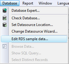 Edit RDS Sample Data