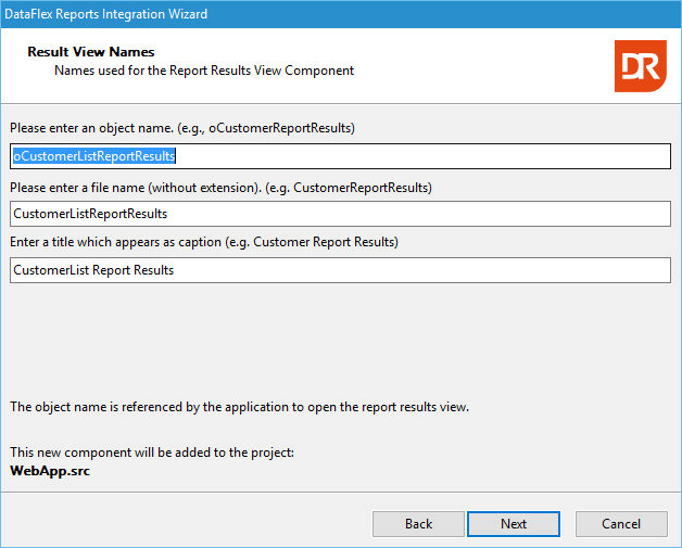 Result View Names
