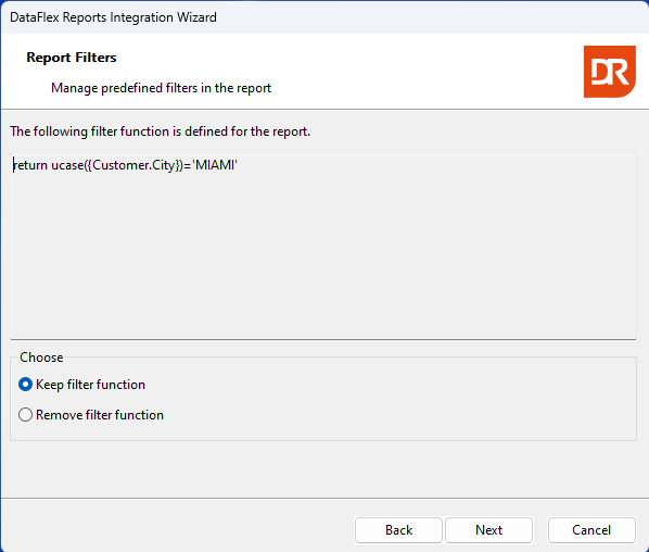 Filter Function Usage