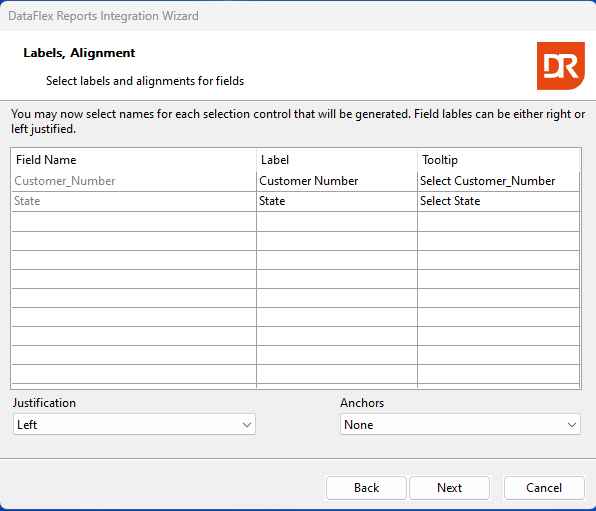 Labels and Alignment
