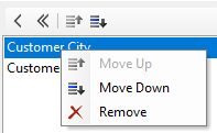 Integration Move UpDown Selected Fields
