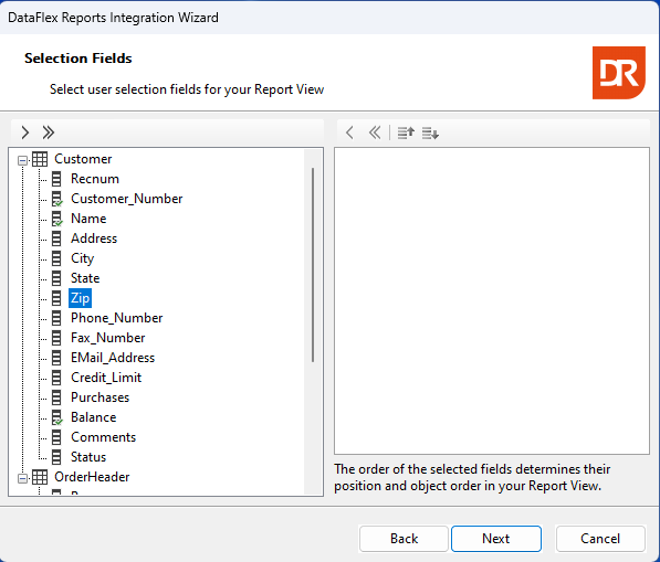 Integration Select Fields