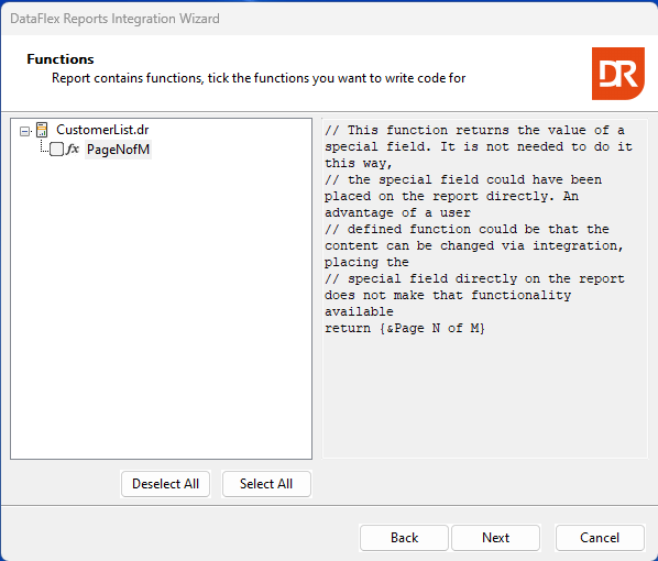 User Defined Functions