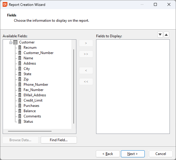 Select Fields