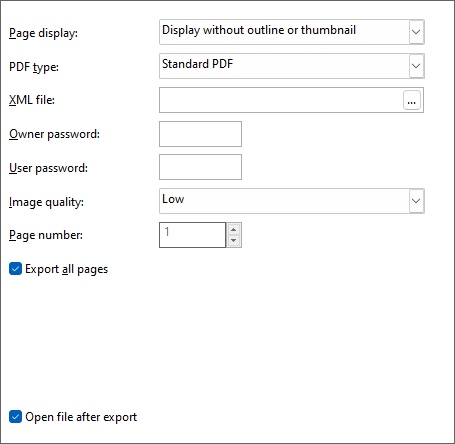 Export to PDF