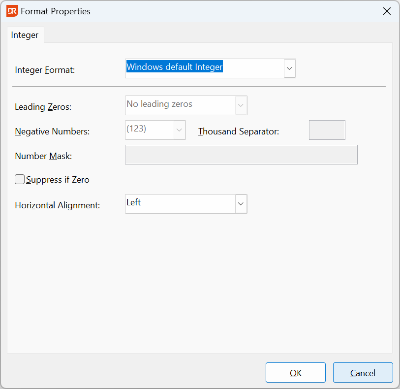 Windows Default Integer