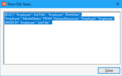 Show SQL Query