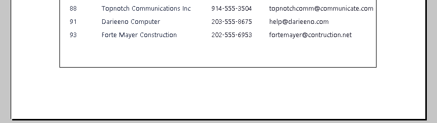 Report With Filler Section
