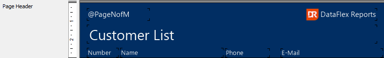 Report Explorer Page Header