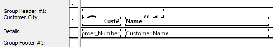 After changing the size of the group #1 name to 28