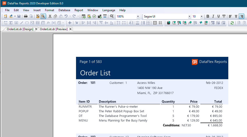 Preview of Formatting Differences