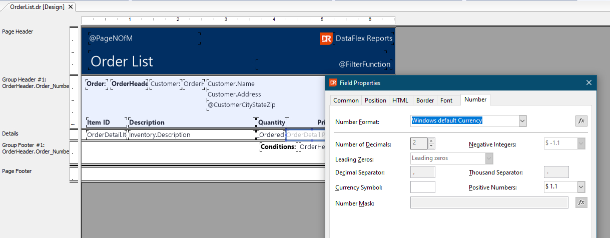 Object Formatting Example