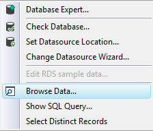 Database Menu