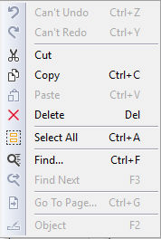Edit Menu