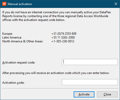 Manual Activation