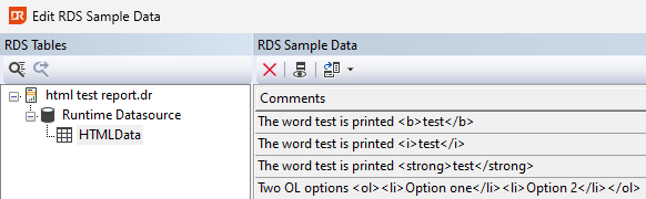 HTML Data From RDS Field