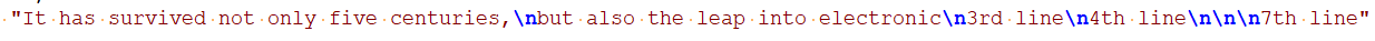 New Line Characters in JSON