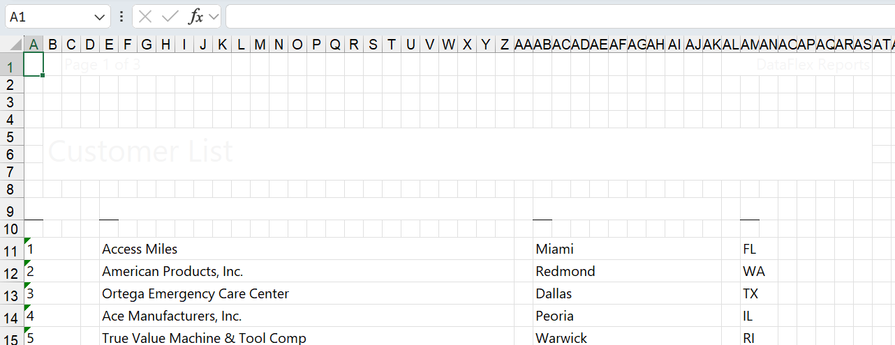 Export section color missing