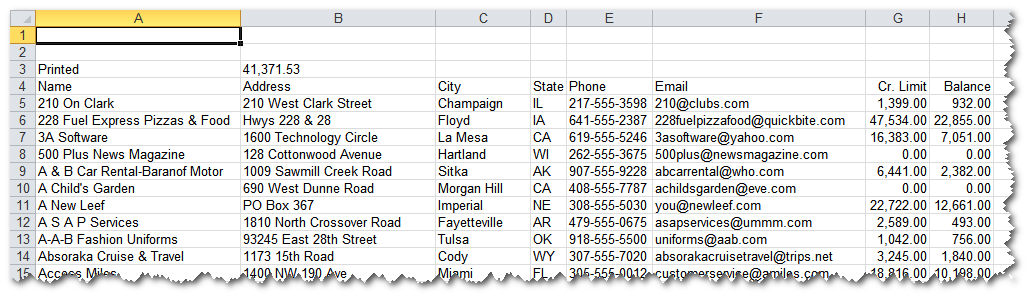 Data Only Export